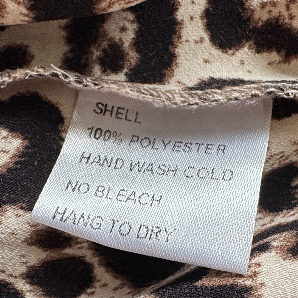 NWT Why Dress Wildly Chic Leopard Print Blouse with Ruffle Sleeves Sz S - Picture 10 of 13